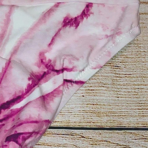CALIA By Carrie Underwood Wide Strap Tie-dye Pink Long Line Bikini Size XS - Picture 13 of 15